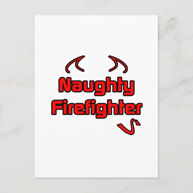 Naughty Firefighter Postkarte (Vorderseite)
