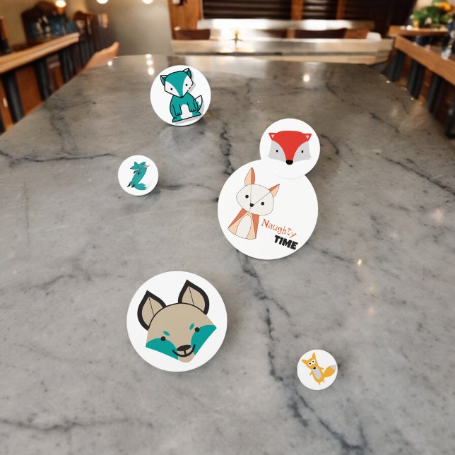 Naughty Fox Table Confetti Konfetti (fox cartoon party confetti,kids birthday party,baby shower,graduation,night party, throw fun confett)