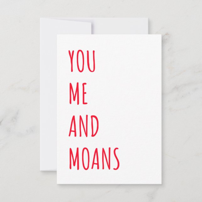 Naughty Funny Valentinstag & Birthday Card  Dankeskarte (Vorderseite)