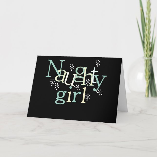 Naughty Girl Feiertagskarte (Vorderseite)