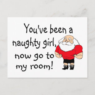 Naughty Girl geht in mein Zimmer Postkarte