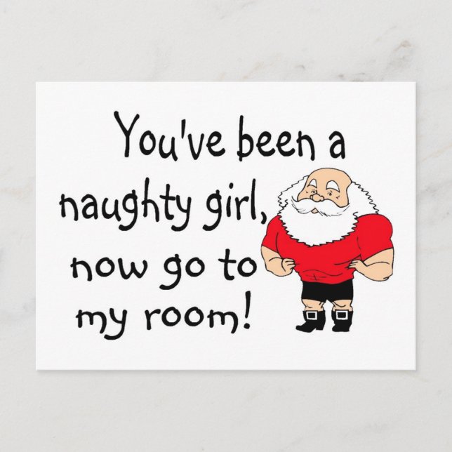 Naughty Girl geht in mein Zimmer Postkarte (Vorderseite)
