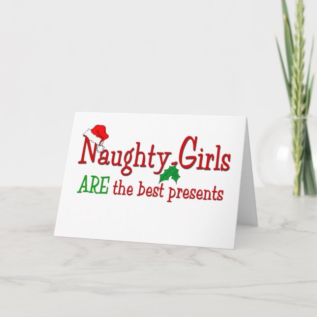 Naughty Girls Feiertagskarte (Vorderseite)
