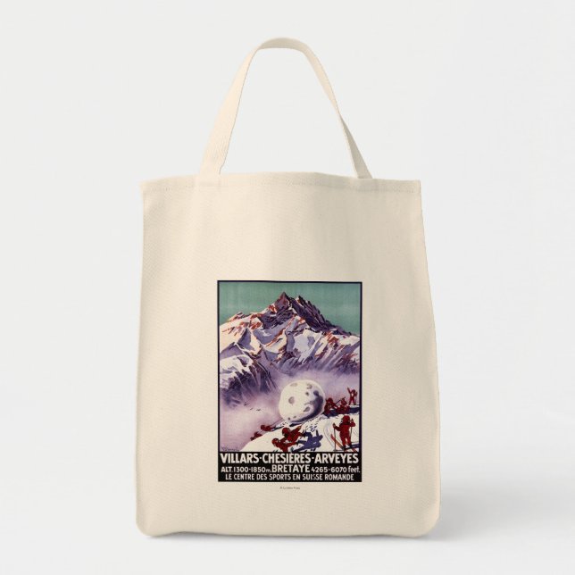 Naughty Gnomes machen Riesenschneeballplakat Tragetasche (Vorne)