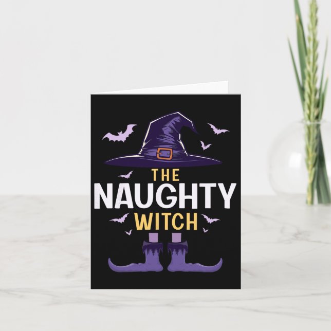 Naughty Halloween Hexengruppe Matching Costume Karte (Vorderseite)