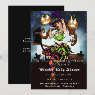 Naughty Hexendusche Halloween-Party laden ein Einladung