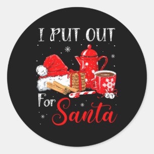Naughty ich immer für Weihnachten T-Shirt X Runder Aufkleber