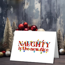 Naughty ist das Neue Weihnachtsfest in Nizza Feiertagskarte