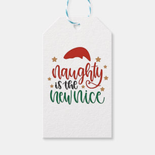 Naughty ist der neue schöne Weihnachtsmann Geschenkanhänger