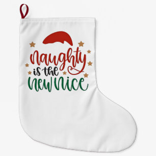 Naughty ist der neue schöne Weihnachtsmann Großer Weihnachtsstrumpf
