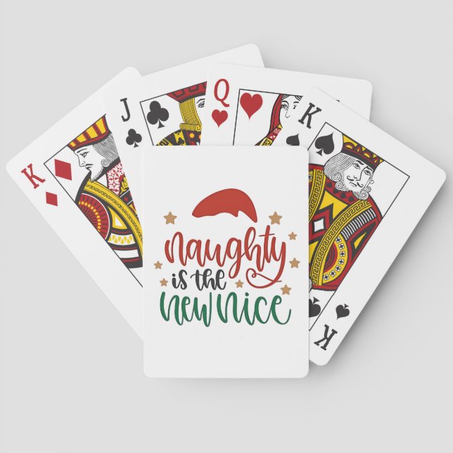 Naughty ist der neue schöne Weihnachtsmann Spielkarten (Rückseite)
