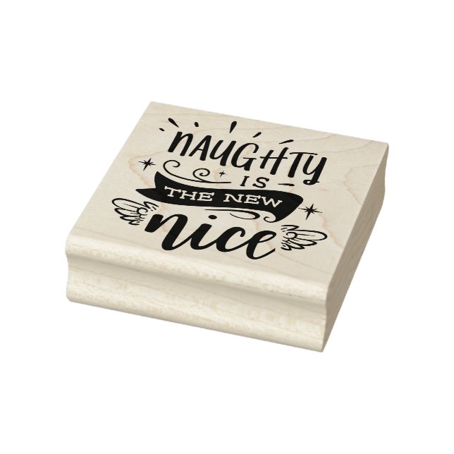 Naughty ist die neue schöne Weihnachtskautschuk-Br Gummistempel (Stempel)