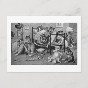 Naughty Kittens, Louis Wain Postkarte