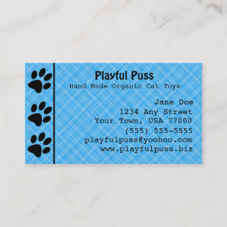 Naughty Kitty Carte de visite bleu