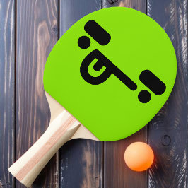 Naughty Konfuse Face Green Ping Pong Paddle Tischtennis Schläger
