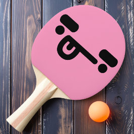Naughty Konfuse Face Light Pink Ping Pong Paddle P Tischtennis Schläger