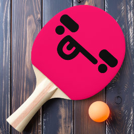 Naughty Konfuse Face Pink Ping Pong Paddle Tischtennis Schläger