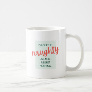 Naughty List Frohe Weihnachts-Tasse Kaffeetasse