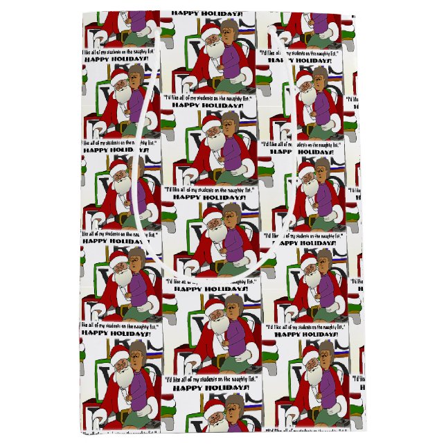 Naughty List Mittlere Geschenktüte (Vorderseite)