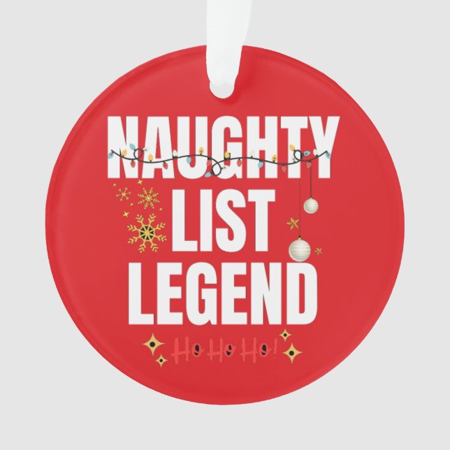 Naughty-Liste Ornament (Vorderseite)