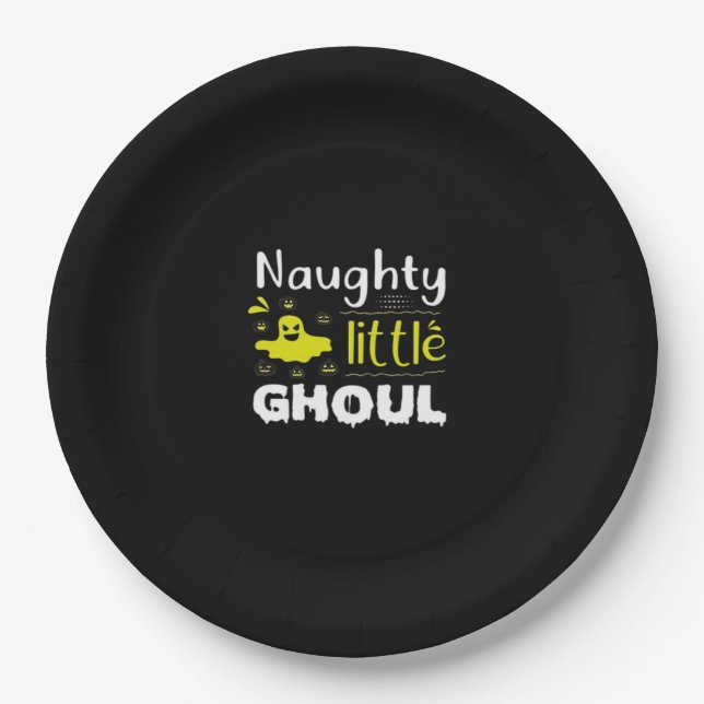 Naughty Little Ghoul Pappteller (Vorderseite)