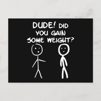 Naughty Minimalsim Comic Joke Stick Man Abbildung Postkarte