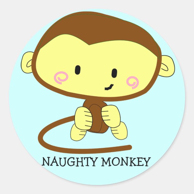 Naughty Monkey, Stickers (Vorderseite)