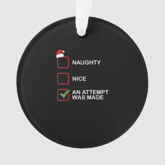 Naughty Nice Attempt Made Funny Christmas List