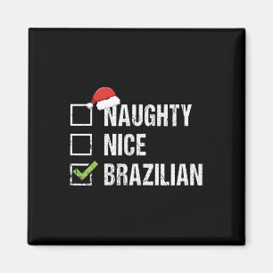 Naughty Nice Brasilien Weihnachtsmannmütze Weihnac Magnet