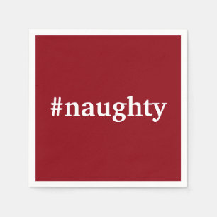 Naughty Nice Christmas Cocktail Pari Napkin Serviette