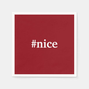 Naughty Nice Christmas Cocktail Party Napkin Serviette