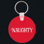 Naughty Nice doppelseitig Schlüsselanhänger<br><div class="desc">Bist du unartig oder nett? Dieser Weihnachtsfeiertag Schlüsselanhänger hat zwei Seiten für beide Stimmungen.</div>
