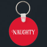 Naughty Nice doppelseitig Schlüsselanhänger<br><div class="desc">Bist du unartig oder nett? Dieser Weihnachtsfeiertag Schlüsselanhänger hat zwei Seiten für beide Stimmungen.</div>