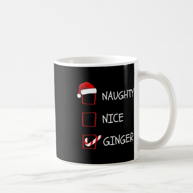 Naughty Nice Ginger Weihnachtsliste Kaffeetasse (Rechts)