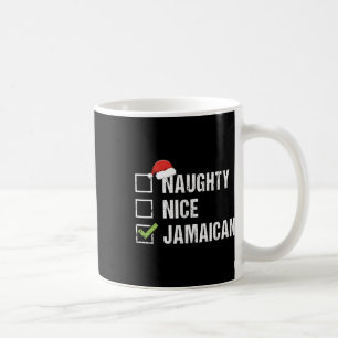 Naughty Nice Jamaican Weihnachtsmannmütze Weihnach Kaffeetasse