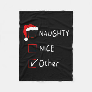 Naughty Nice List Andere lustige Weihnachtsmänner Fleecedecke