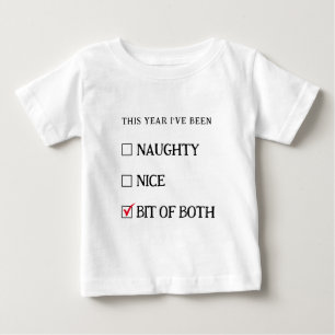 Naughty Nice List Lustig Süße Weihnachten Baby T-shirt