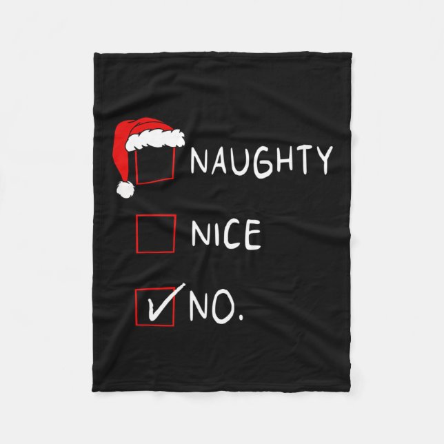 Naughty Nice List No Funny Xmas Männer Christma Fr Fleecedecke (Vorderseite)