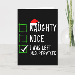 Naughty-Nice-Liste blieb unbeaufsichtigt Männer Fr Karte