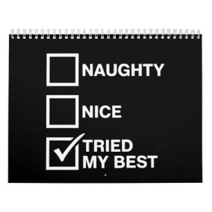 Naughty Nice Liste Habe Mein Bestes versucht Santa Kalender