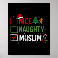 Naughty Nice Muslim Christmas Pajamas Santa Claus