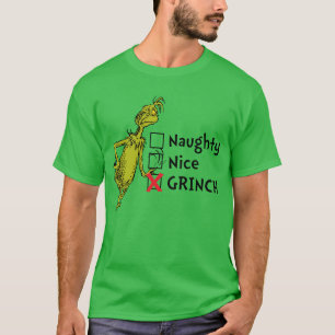 Naughty, Nice oder Grinch Zitat T-Shirt