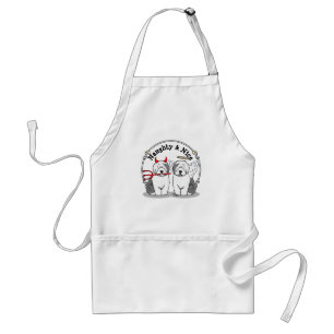 Naughty & Nice Old English Sheepdogs (Gray 1) Schürze