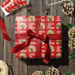 Naughty Nice Pawsome Christmas List, Dog Photo Geschenkpapier<br><div class="desc">This adorable dog photo Christmas wrapping paper is the perfect way to let Santa know that your furry friend is on the good list this year. The wrapping paper features a fun design with a list with the items Naughty, Nice, and Pawsome. Pawsome is checked with a paw print. Add...</div>