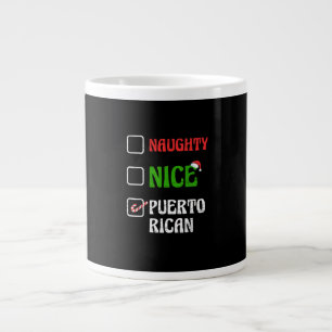 Naughty Nice Puertorican Santa Holiday Süß Jumbo-Tasse