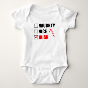 Naughty Nice Santa List Baby Bodysuit Baby Strampler