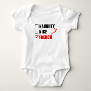 Naughty Nice Santa List Babyanzug Baby Strampler