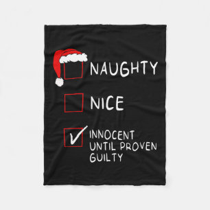 Naughty Nice unschuldig bis schuldig Weihnachten M Fleecedecke