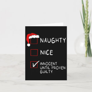 Naughty Nice unschuldig bis schuldig Weihnachten M Karte