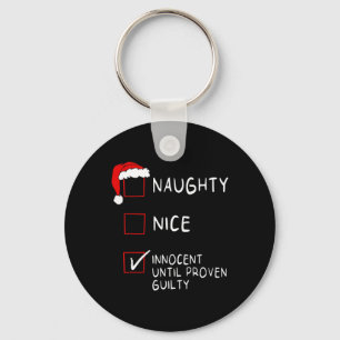 Naughty Nice unschuldig bis schuldig Weihnachten M Schlüsselanhänger